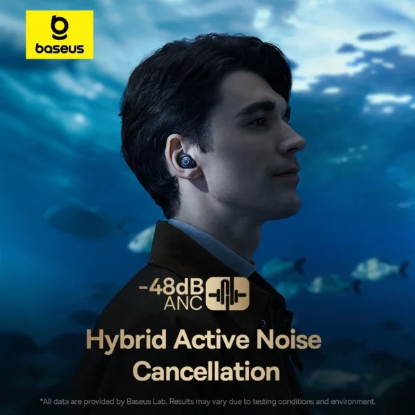 Baseus Bowie MA10 _2 Baseus Bowie MA10 PRO ANC Wireless Earphone Bluetooth 5.3 48dB Noise Cancelling IPX6 Waterproof