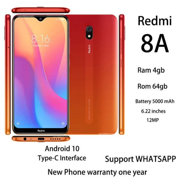 Redmi 8a android 10 type-c Student Mobile Phone Telefon Bimbit Pelajar HP xiaomi 1-year warranty